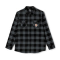 Wild Shape Crew Black Gray Buffalo Plaid Flannel Shirt