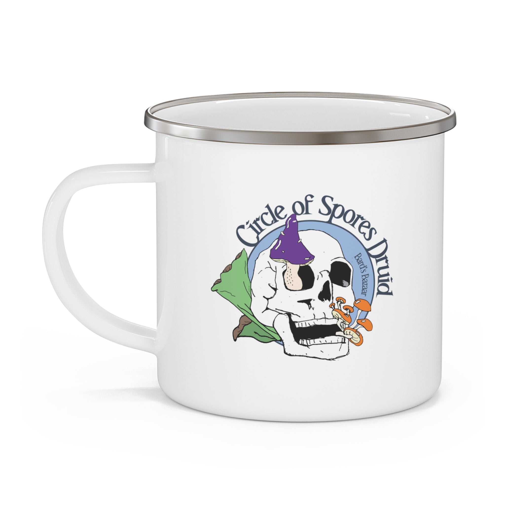 Circle of Spores Druid Enamel Camping Mug | Adventure Coffee Cup, Dungeons & Dragons Mug, Nature Lover's Mug, Hiking Essentials