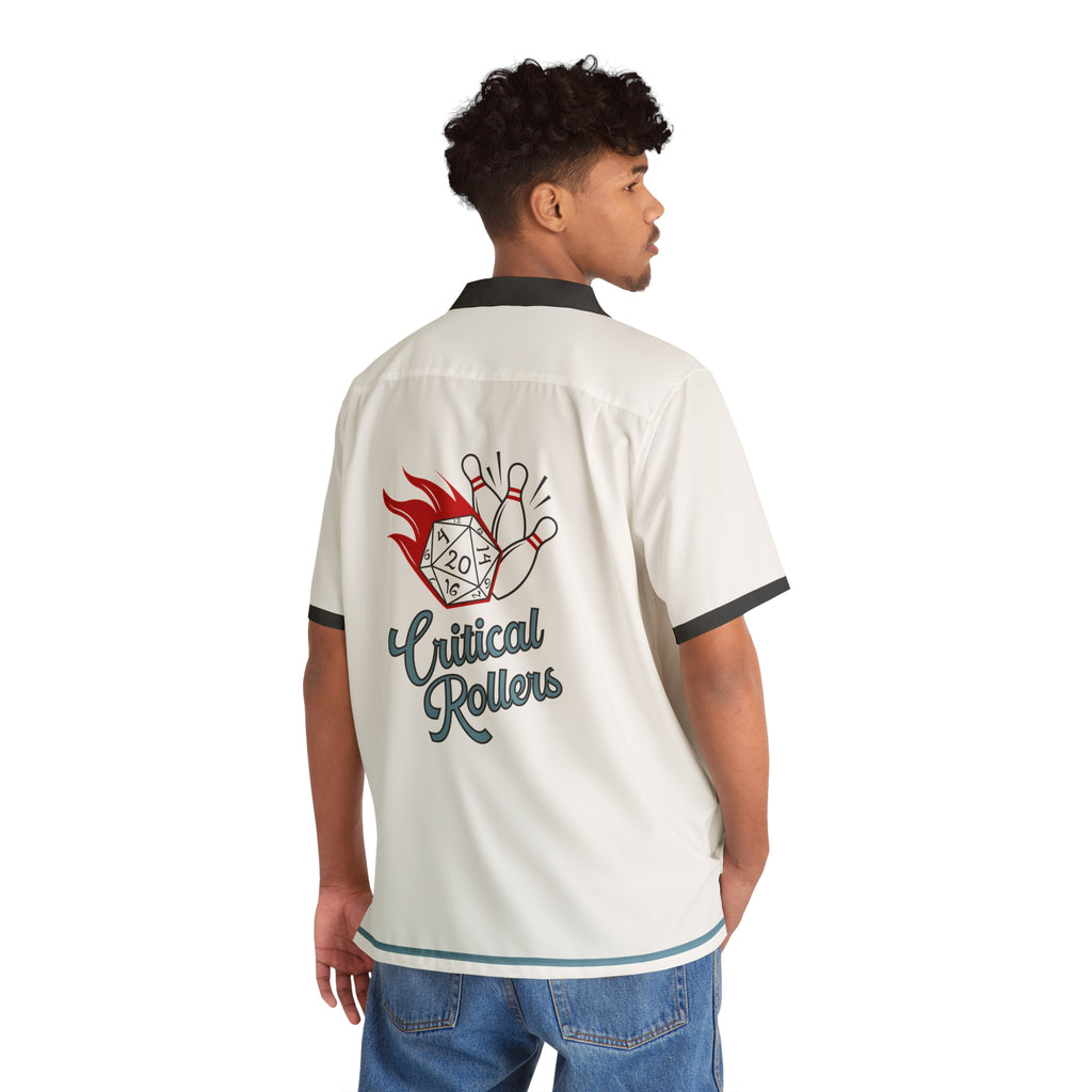Critical Rollers Bowling Camp Shirt — Men's Retro Hawaiian Bowling Shirt